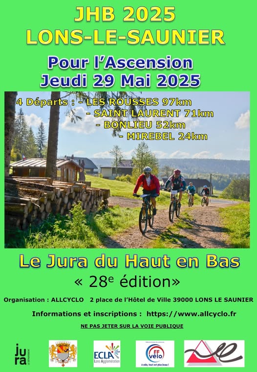 Challenge du Jura CoDep39 le 29 Mai 🚴🚴